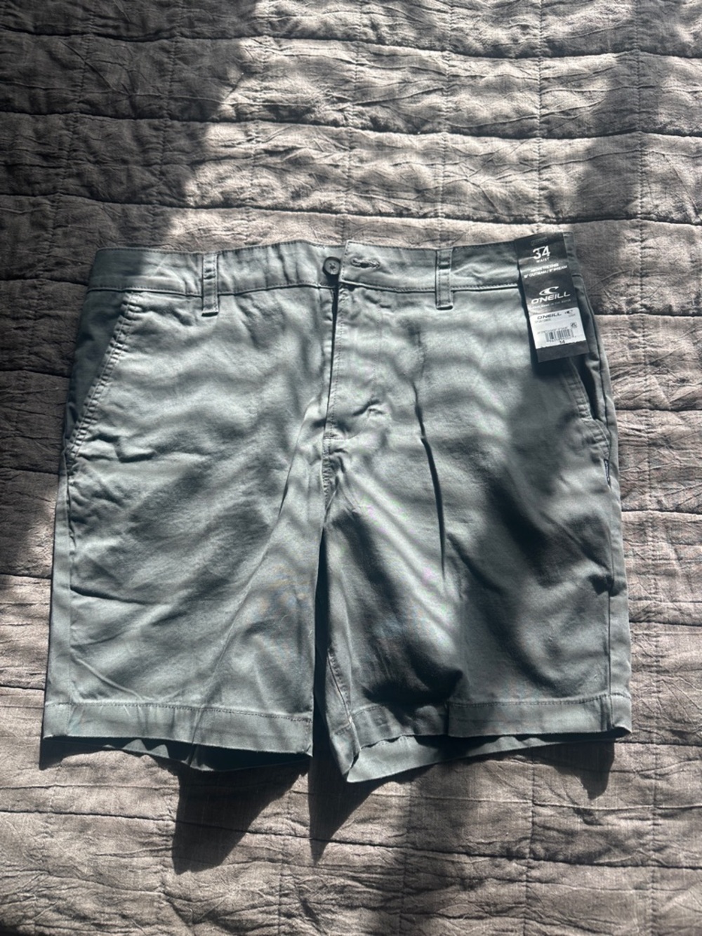 O'Neill Men’s Olive Green Flat Front Chino Shorts